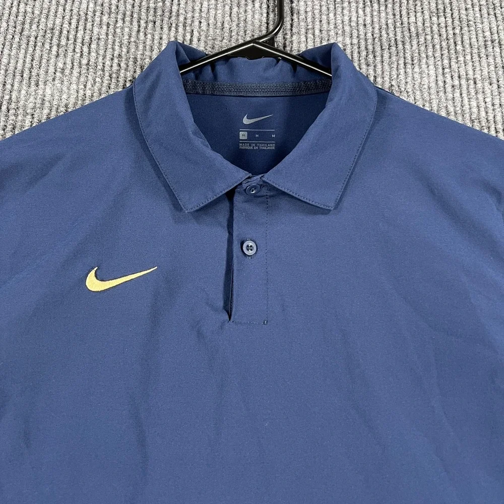 Nike Flex Gameday Polo Shirt Mens Medium Blue Short Sleeve Casual Active Golf